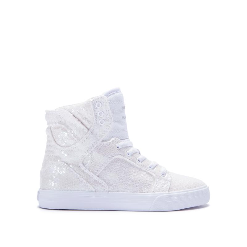 Supra SKYTOP Sneaker High Kinder Weiß Sale PRGUM3564